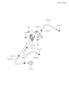Fx921v-Ds13 Fuel Tank And Fuel Valve Diagram and Parts List for FX921V-DS13  Cub Cadet Lawn Tractor